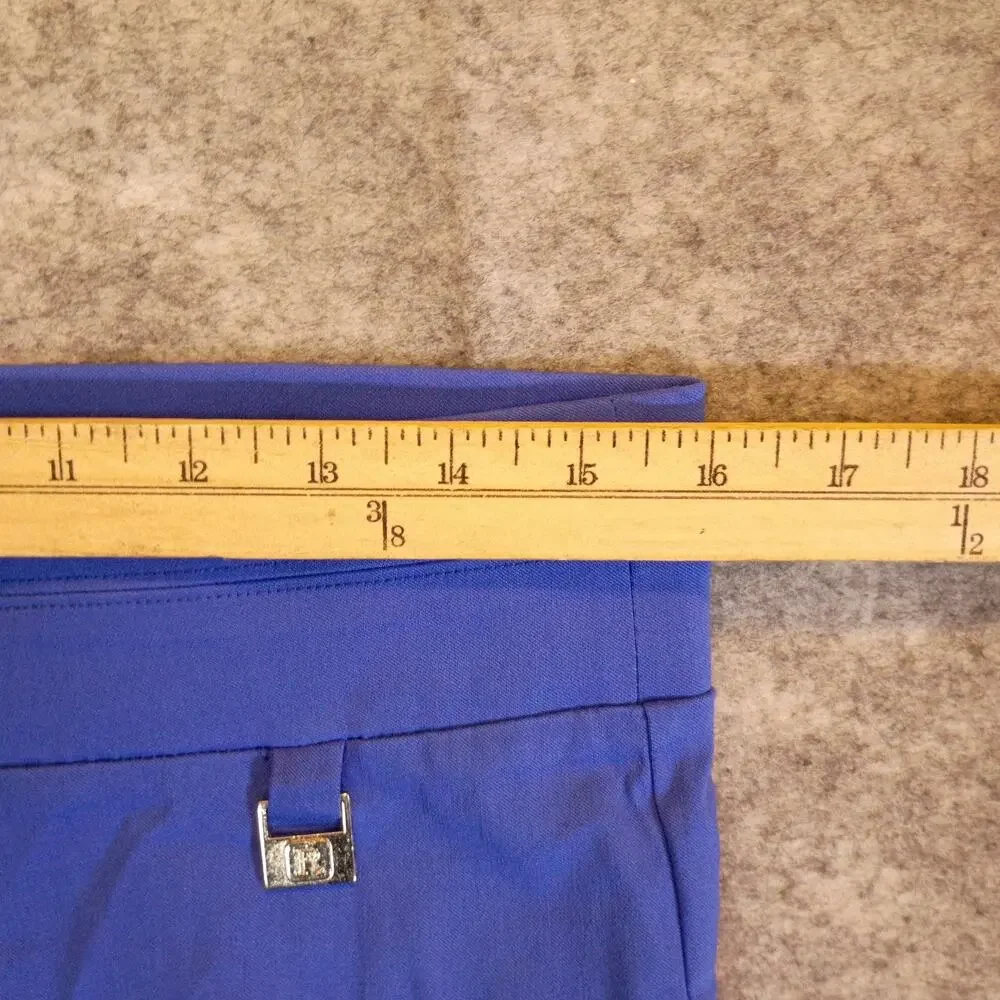 Raffaella Women's 8 Blue Stretch Pull-On Capri Pants Cropped Everyday Casual - Picture 11 of 14